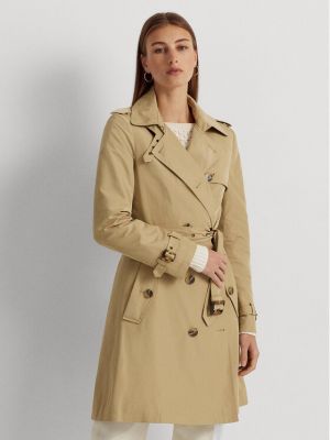 Priliehavý kabát Lauren Ralph Lauren béžová