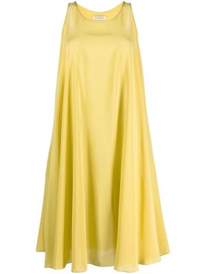 Копринена рокля Gentry Portofino жълто