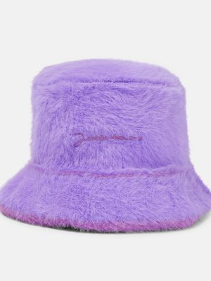 Chapeau en fourrure Jacquemus violet
