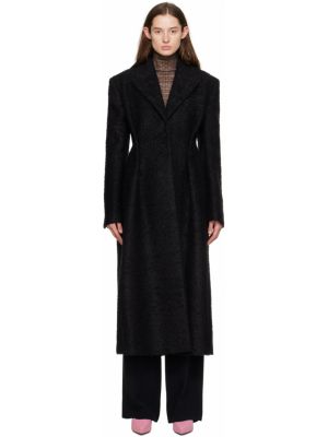 Черное пальто на пуговицах Givenchy