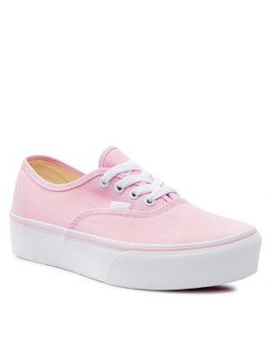 Ниски обувки на платформе Vans розово