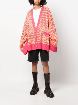 Cardigan en tricot couleur unie à col v Monochrome