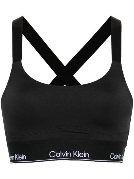 Urheilu pehmusteettomat rintaliivit Calvin Klein musta