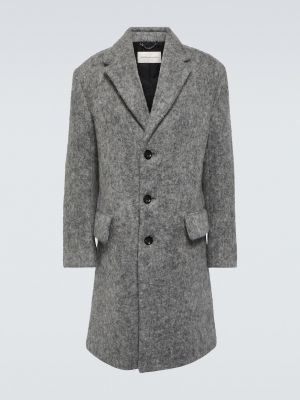 Шерстяное пальто Dries Van Noten серое