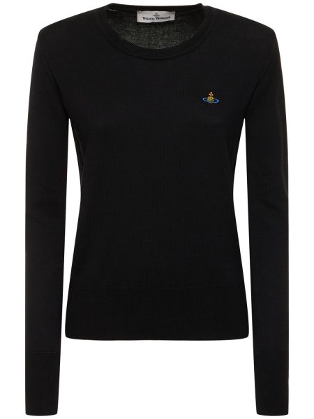 Bombažni pulover Vivienne Westwood črna