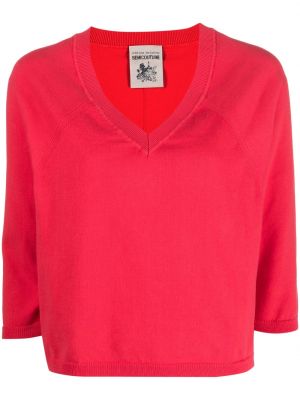 Пуловер с дълъг ръкав Semicouture червено