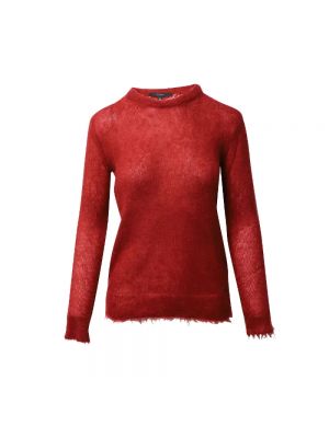 Retro mohair sweatshirt mit rundhalsausschnitt Gucci Vintage rot