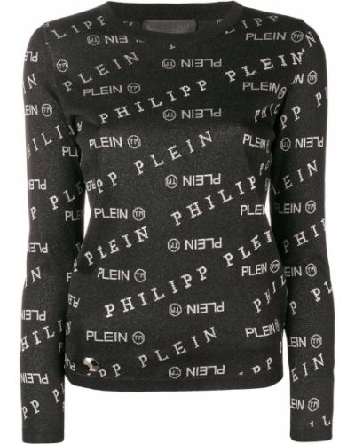 Jersey con estampado de tela jersey Philipp Plein negro