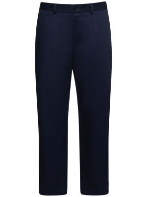 Pantaloni chino din bumbac cu croială lejeră Dolce & Gabbana albastru