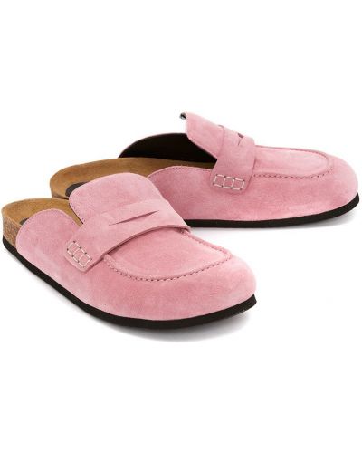Plstěné loafers bez podpatku Jw Anderson růžové