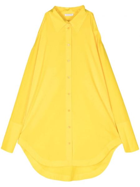 Βαμβακερό πουκάμισο Patrizia Pepe κίτρινο