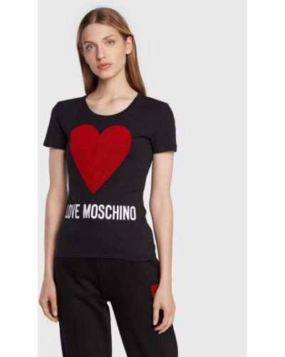 Tricou slim fit Love Moschino