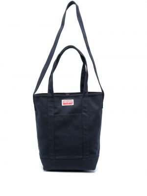 Βαμβακερή τσάντα shopper με σχέδιο Kenzo μπλε