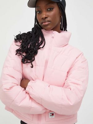 Oversized téli kabát Tommy Jeans rózsaszín