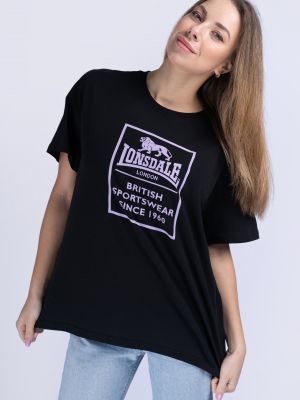 Oversize t-krekls Lonsdale melns