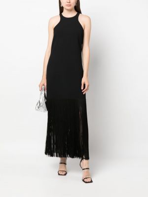 Sukienka wieczorowa wełniana bez rękawów Michael Kors Collection czarna