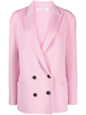 Vlněný krátký kabát Philosophy Di Lorenzo Serafini růžový