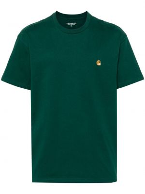 Medvilninis marškinėliai Carhartt Wip žalia