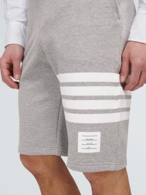 Pantaloncini di cotone in jersey Thom Browne grigio