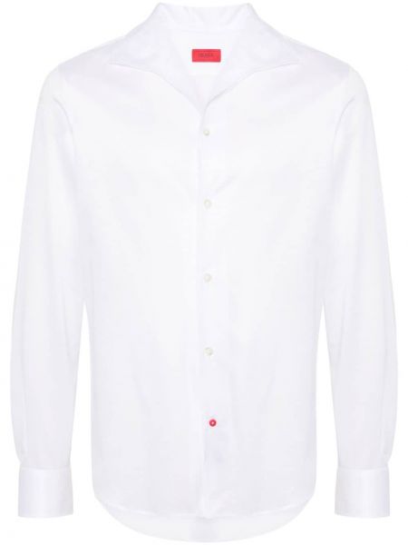 Βαμβακερό πουκάμισο Isaia λευκό