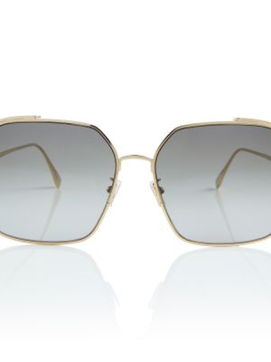 Okulary przeciwsłoneczne oversize Fendi złote
