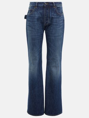 Straight leg jeans a vita alta Bottega Veneta blu