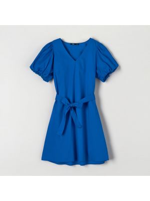 Bavlnené šaty Sinsay - modrá