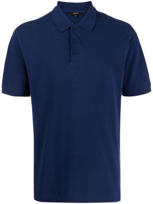 Medvilninis polo marškinėliai Vince mėlyna