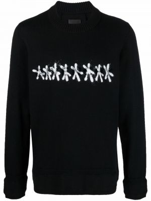 Raštuotas megztinis Givenchy juoda