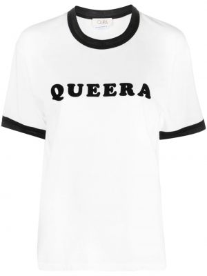Raštuotas marškinėliai Quira balta
