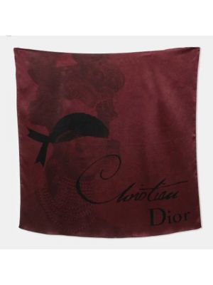 Bufanda de seda Dior Vintage rojo