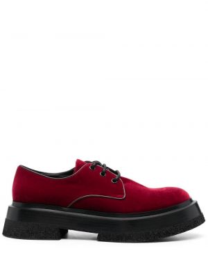 Chaussures oxford en velours Roberto Festa rouge