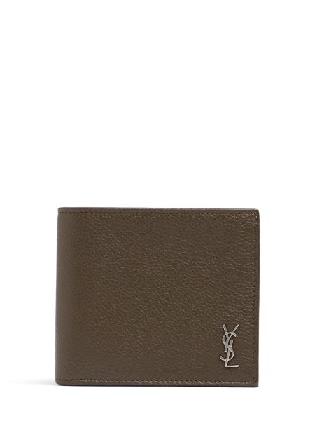 Nahka lompakko Saint Laurent khaki