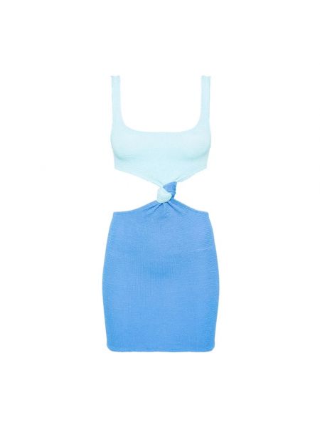 Sukienka mini bez rękawów Mc2 Saint Barth niebieska