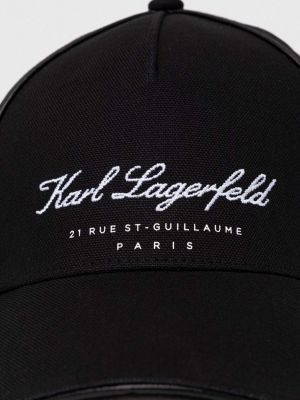Pamučna kapa Karl Lagerfeld crna