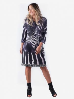Zebra mintás ruha Culito From Spain fekete