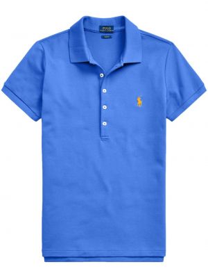 Iš natūralios odos iš natūralios odos polo marškinėliai su sagtimis Polo Ralph Lauren mėlyna