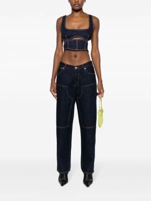 Crop top Dsquared2 mėlyna
