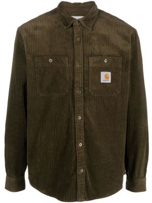 Marškiniai kordinis velvetas Carhartt Wip žalia