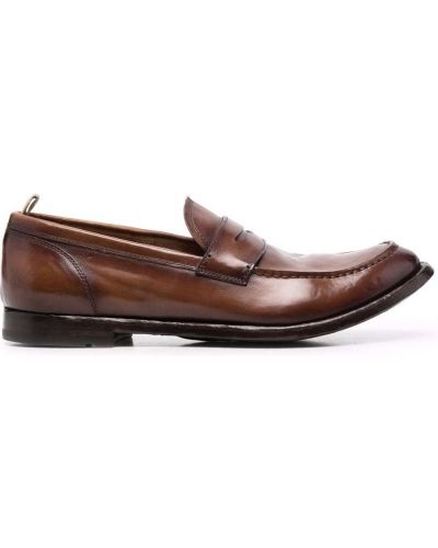 Slip-on skinn loafers Officine Creative brun