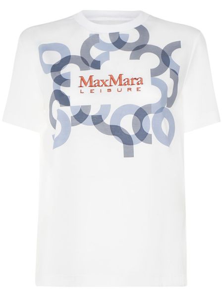 Brodert t-skjorte Max Mara hvit