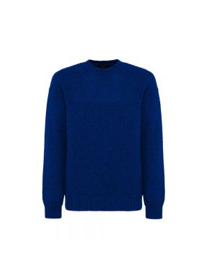 Sweter z alpaki Roberto Collina niebieski