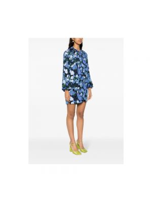 Mini vestido de flores con estampado Diane Von Furstenberg azul