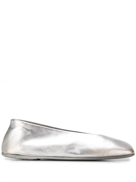 Lapos talpú balerina cipők Marsell ezüstszínű
