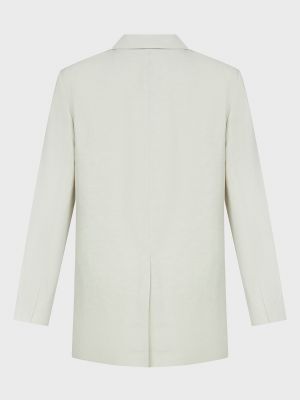 Серый льняной пиджак свободного кроя Calvin Klein