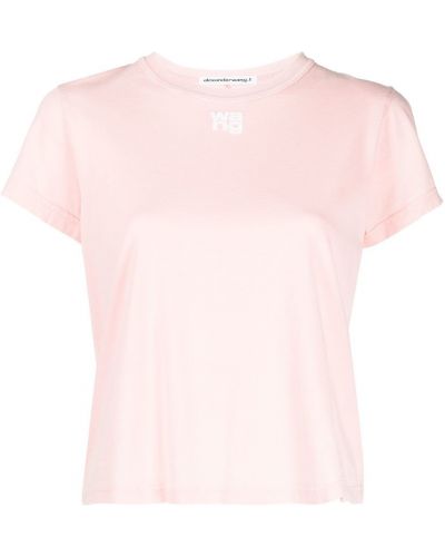 Camiseta con estampado Alexanderwang.t rosa