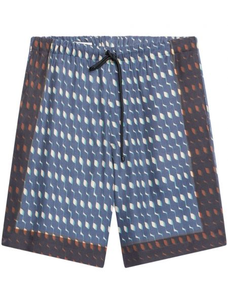 Bermuda kratke hlače s printom Dries Van Noten plava
