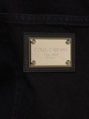 Pamut nadrág Dolce & Gabbana fekete