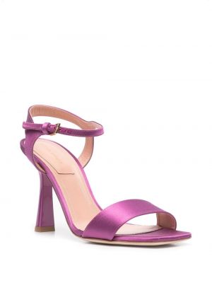 Sandály na podpatku Alberta Ferretti fialové