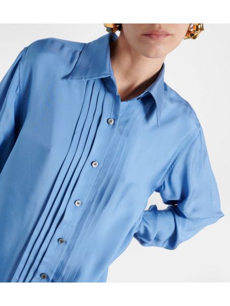 Plisovaná saténová košile Tom Ford